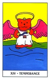 XIV - Temperance card from the Gummy Bear Tarot deck