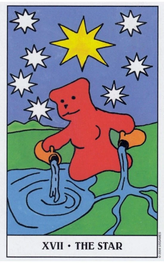 XVII - The Star card from the Gummy Bear Tarot deck