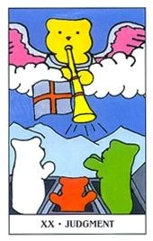 XX - Judgment card from the Gummy Bear Tarot deck