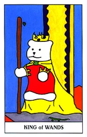 King of Wands card from the Gummy Bear Tarot deck