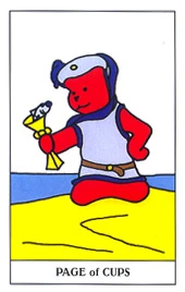 Page of Cups card from the Gummy Bear Tarot deck