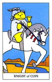 Knight of Cups card from the Gummy Bear Tarot deck