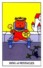 King of Pentacles card from the Gummy Bear Tarot deck