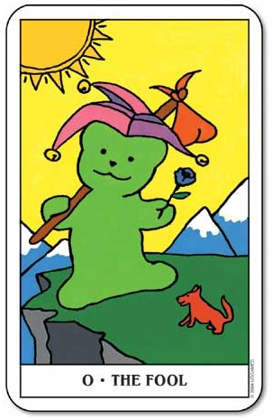 The Fool card from the Gummy Bear Tarot deck gallery