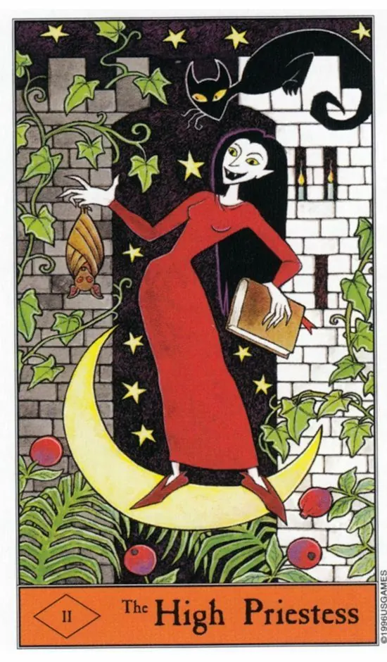 Halloween Tarot Review 4 The High Priestess from The Halloween Tarot
