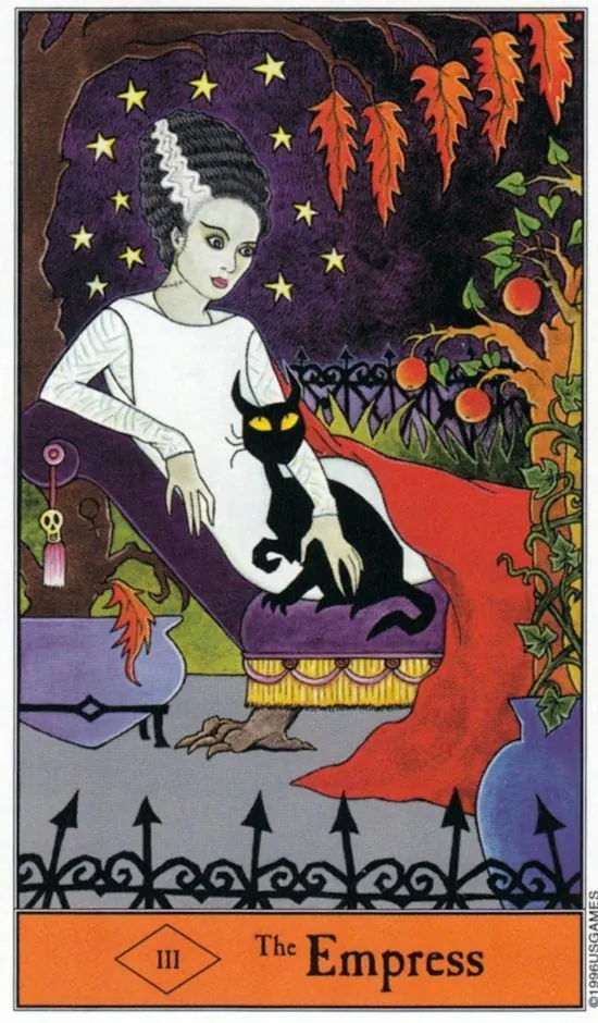 The Empress card from the Halloween Tarot deck