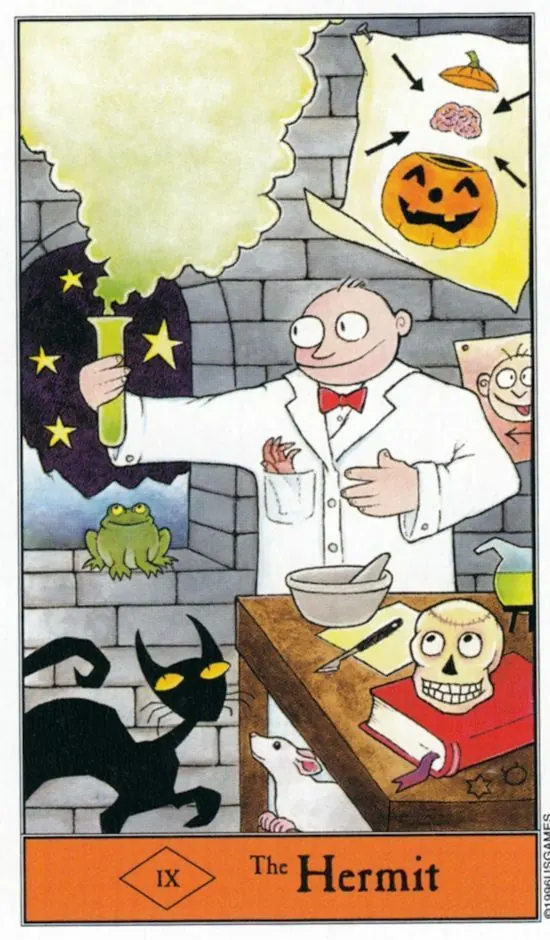 The Hermit card from the Halloween Tarot deck