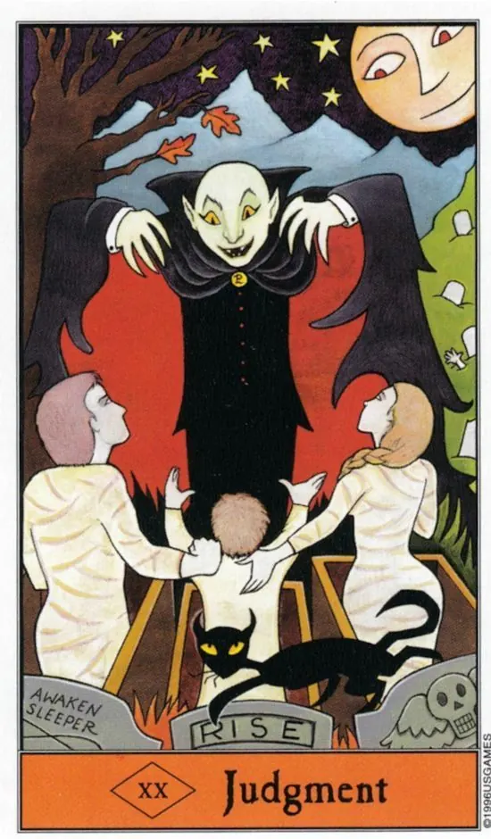 Judgment card from the Halloween Tarot deck