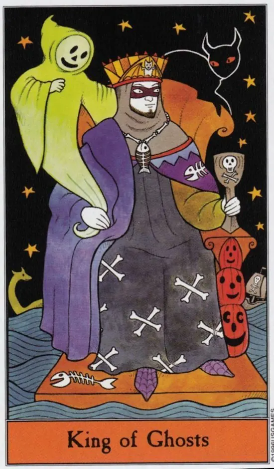 King of Ghosts card from the Halloween Tarot deck