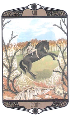 Death card from the Hardy Tarot deck gallery