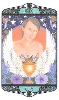 Prince of Cups card from the Hardy Tarot deck gallery