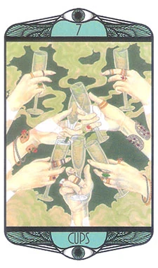 Seven of Cups card from the Hardy Tarot deck gallery