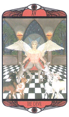 The Devil card from the Hardy Tarot deck gallery