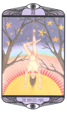 The Hanged Man card from the Hardy Tarot deck gallery