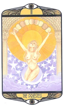 The High Priestess card from the Hardy Tarot deck gallery