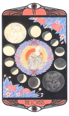 The Lovers card from the Hardy Tarot deck gallery