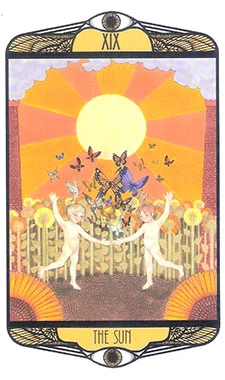 The Sun card from the Hardy Tarot deck gallery