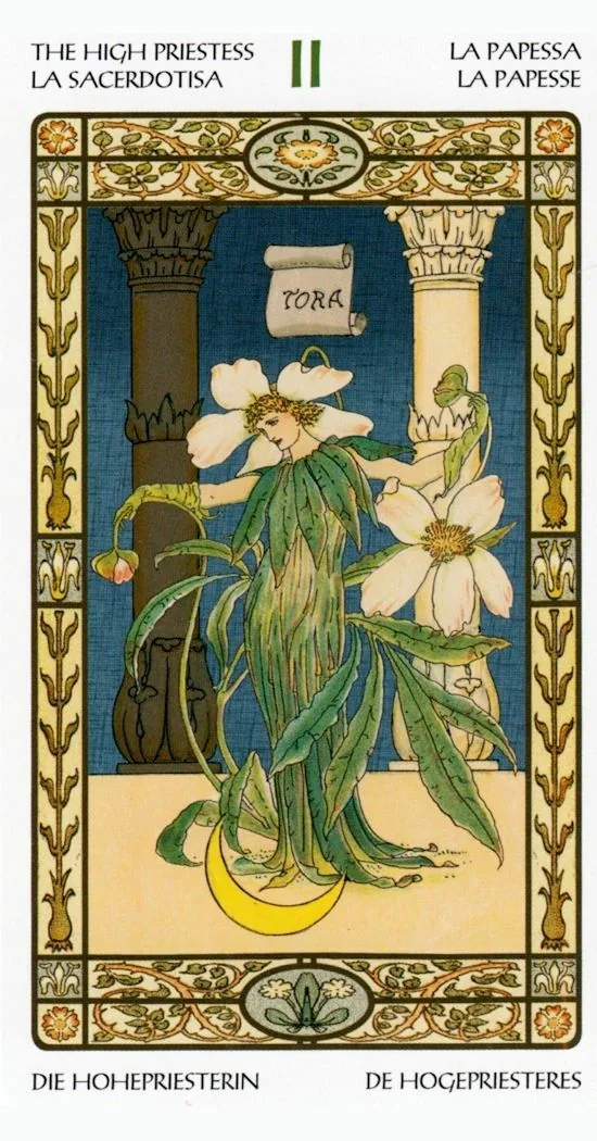 The High Priestess card from the Harmonious Tarot deck