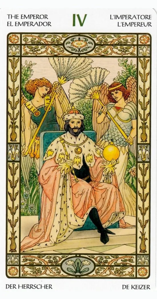 The Emperor card from the Harmonious Tarot deck