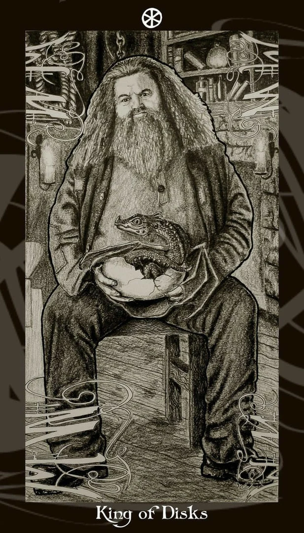 King of Pentacles card from the Harry Potter Tarot deck gallery