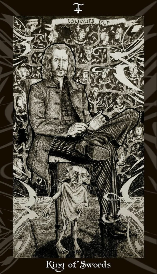 King of Swords card from the Harry Potter Tarot deck gallery