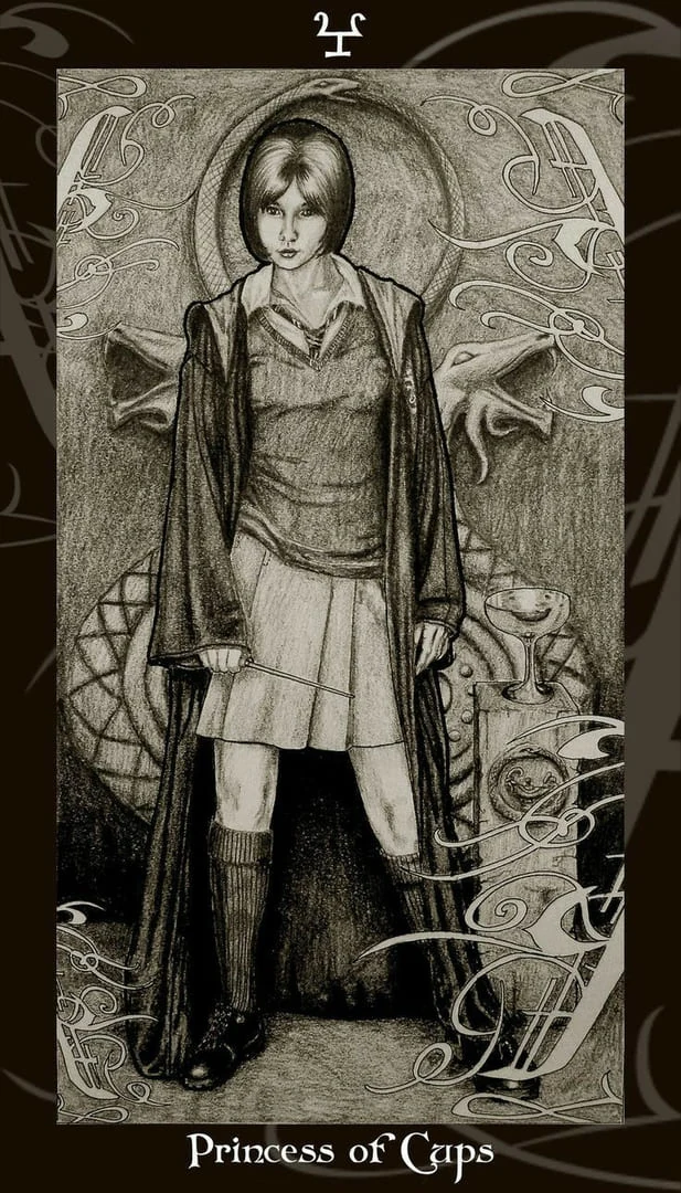 Page of Cups card from the Harry Potter Tarot deck gallery
