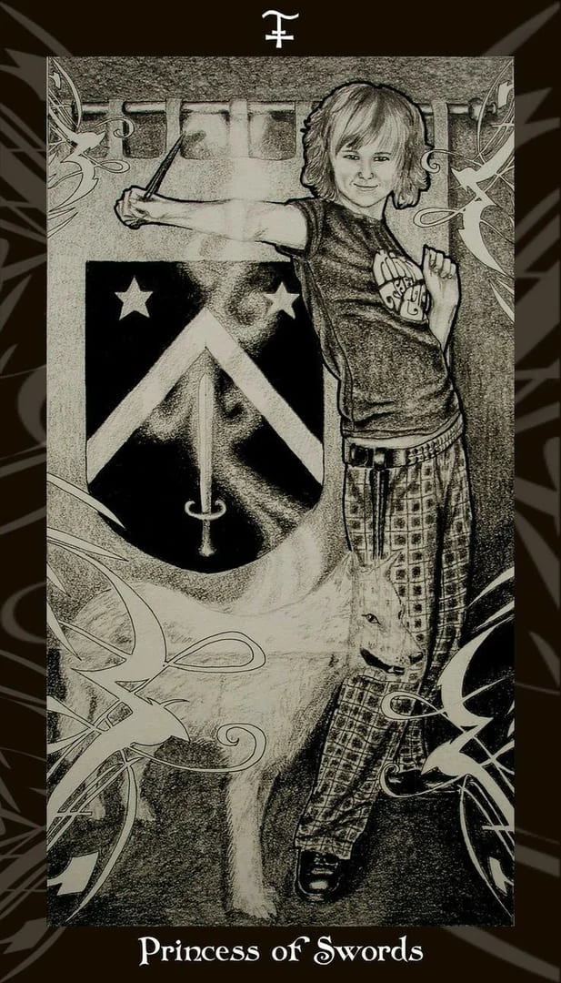 Page of Swords card from the Harry Potter Tarot deck gallery
