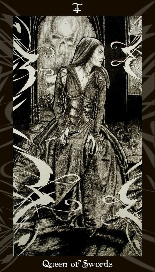 Harry Potter Tarot Review (All Harry Potter Tarot Cards Revealed) 10 Queen of Swords card from the Harry Potter Tarot deck gallery