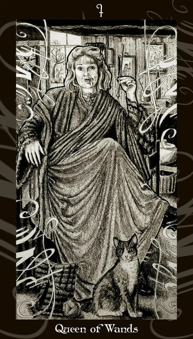 Queen of Wands card from the Harry Potter Tarot deck gallery
