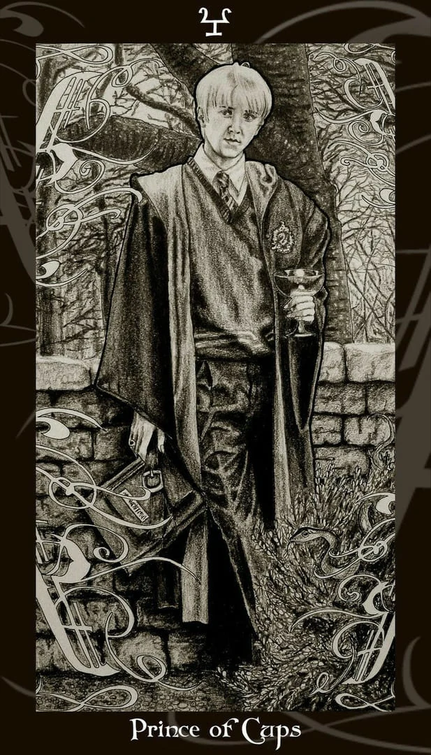 Knight of Cups card from the Harry Potter Tarot deck