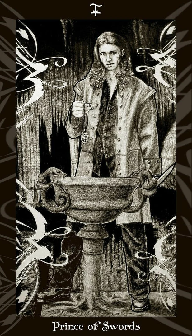 Knight of Swords card from the Harry Potter Tarot deck