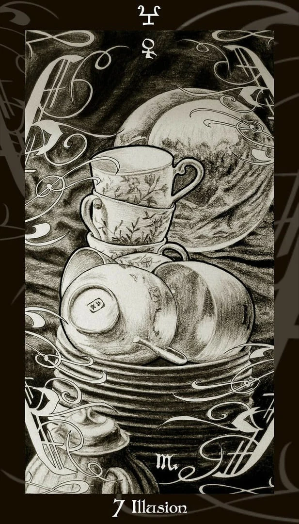 Seven of Cups card from the Harry Potter Tarot deck gallery