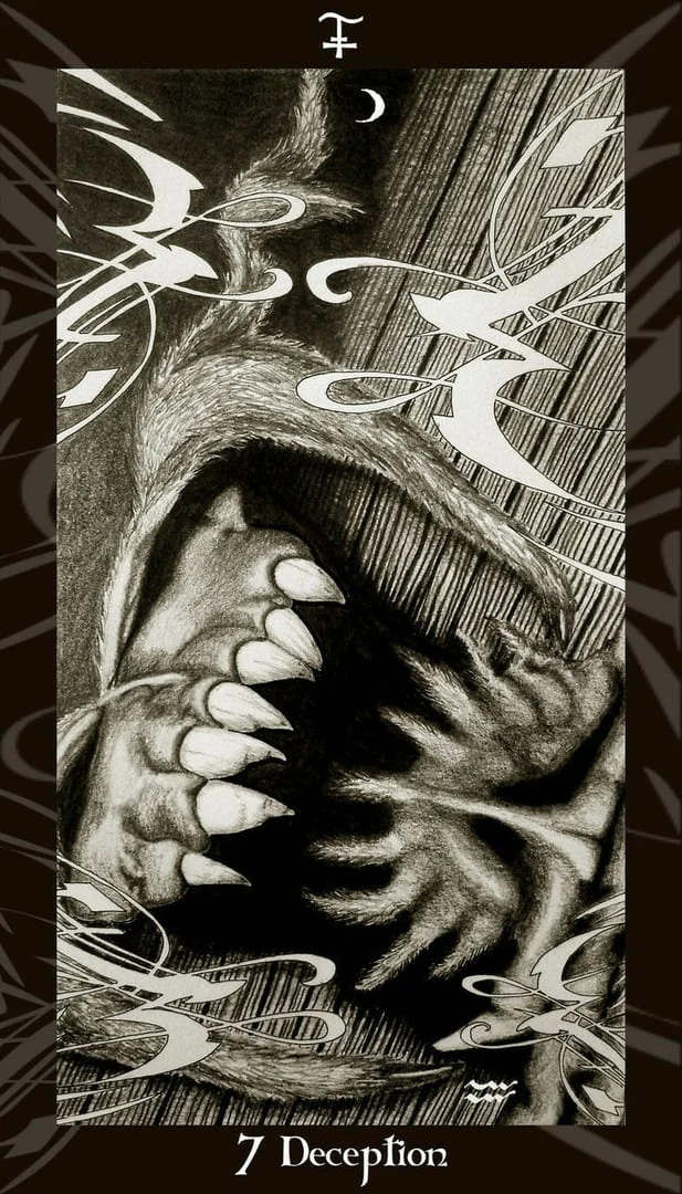 Seven of Swords card from the Harry Potter Tarot deck gallery