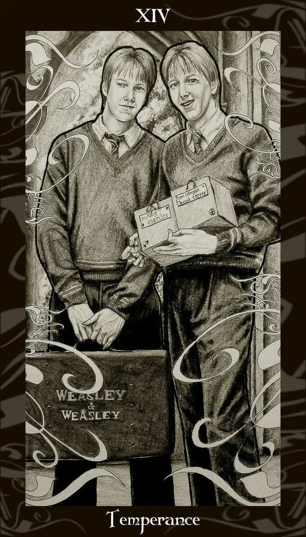 Temperance card from the Harry Potter Tarot deck gallery