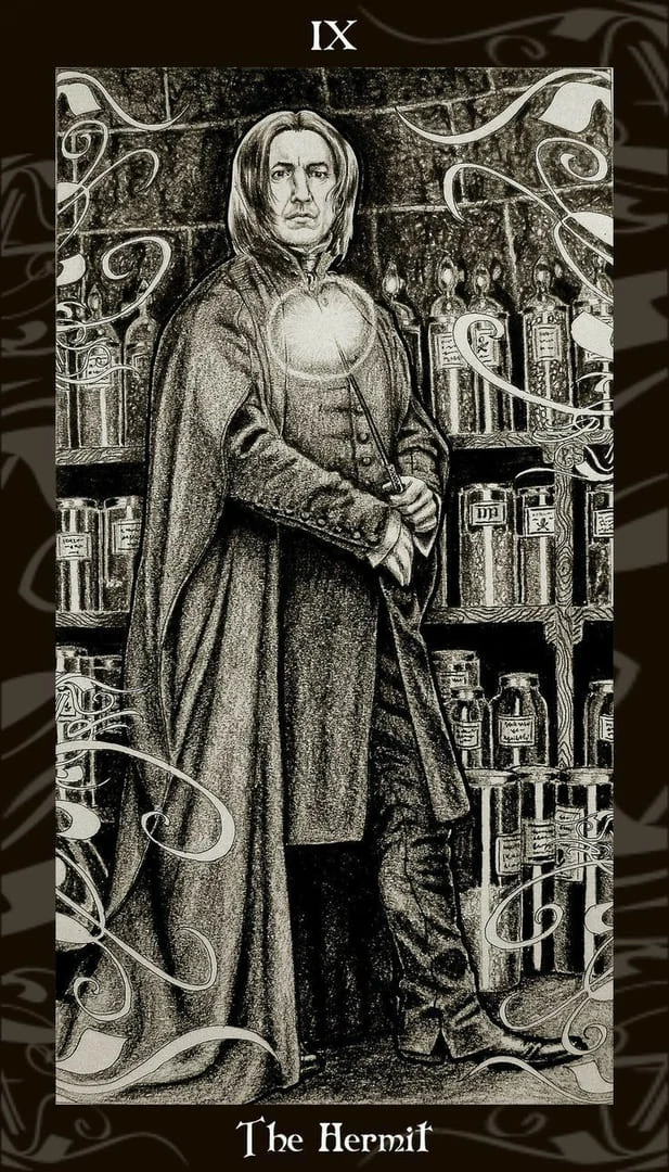 The Hermit card from the Harry Potter Tarot deck gallery