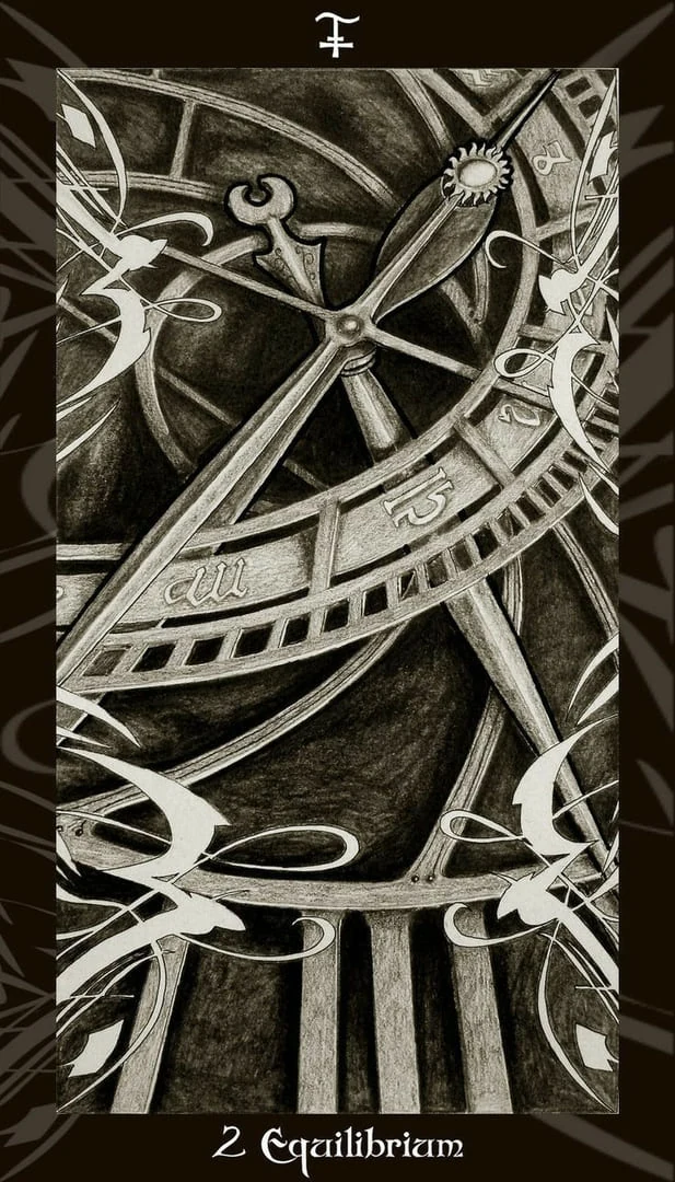 Harry Potter Tarot Review (All Harry Potter Tarot Cards Revealed) 9 Two of Swords card from the Harry Potter Tarot deck gallery