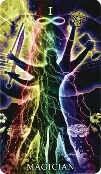 The Magician card from the Healing Light Tarot deck