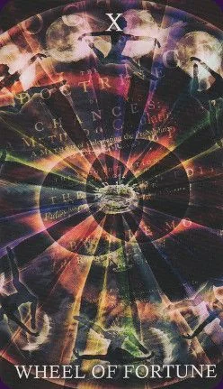 Wheel of Fortune card from the Healing Light Tarot deck