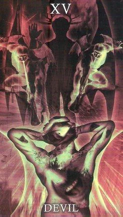 The Devil card from the Healing Light Tarot deck