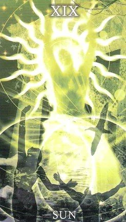 The Sun card from the Healing Light Tarot deck