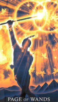 Page of Wands card from the Healing Light Tarot deck