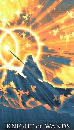 Knight of Wands card from the Healing Light Tarot deck