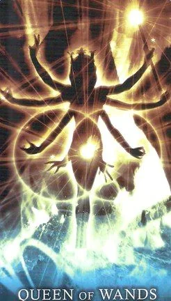 Queen of Wands card from the Healing Light Tarot deck