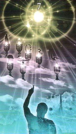 Seven of Cups card from the Healing Light Tarot deck