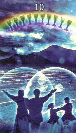 Ten of Cups card from the Healing Light Tarot deck