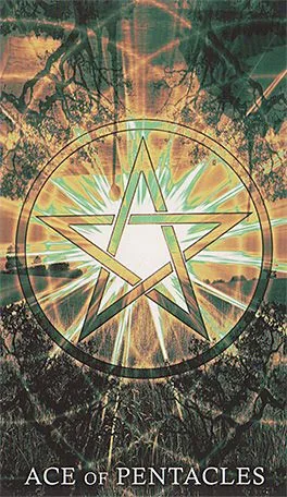 Ace of Pentacles card from the Healing Light Tarot deck
