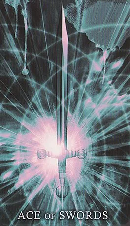 Ace of Swords card from the Healing Light Tarot deck