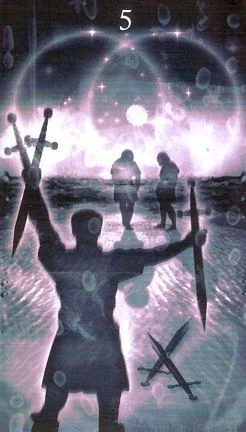 Five of Swords card from the Healing Light Tarot deck