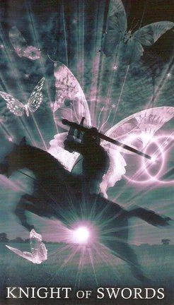 Knight of Swords card from the Healing Light Tarot deck