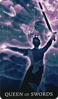 Queen of Swords card from the Healing Light Tarot deck